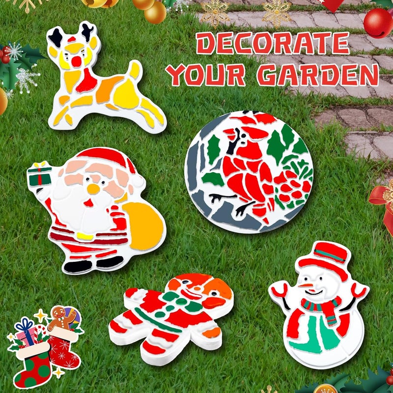 EggSun 8Pcs Stepping Stones Painting Crafts Kit for Kids 4 8 6, DIY Garden Stones Outdoor Paint Your Own Ceramic Unicorn Arts and Crafts for Boys Girls Ages 4 7 9 10 12 Christmas Birthday Gifts - Image 2
